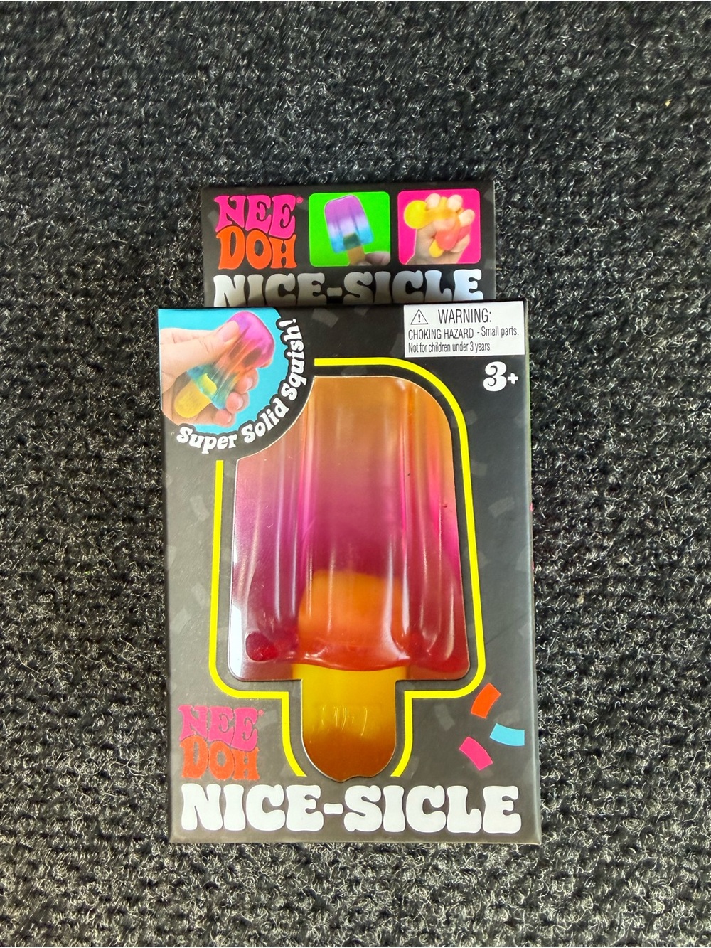 NEW Authentic NeeDoh Nice-Sicle Pink Orange Popsicle Squishy Fidget Toy